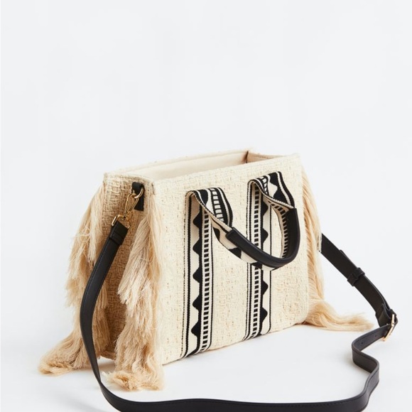 H&M Jacquard Weave Shopper (Small Tote) NWT - Picture 2 of 3